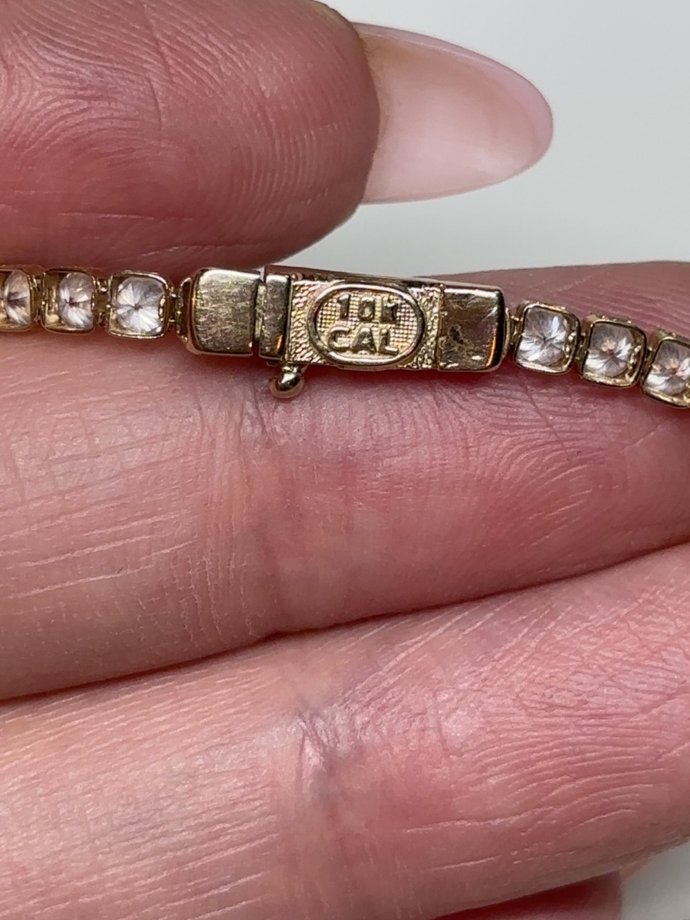10k Solid Gold Moissanite Tennis Bracelet 2.75mm 7.5” - Picture 4 of 6